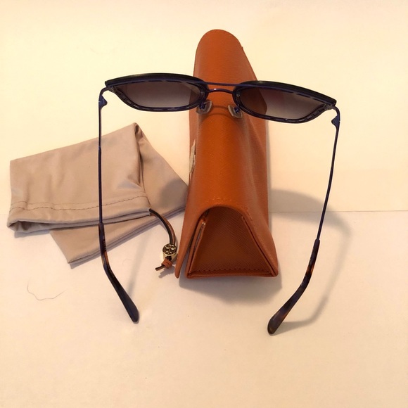 Tory Burch Sunglasses Cobalt Blue Gradient Lense - Picture 10 of 11